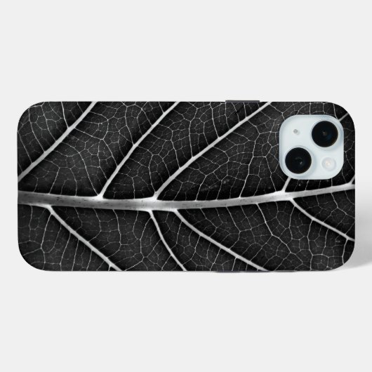 Schwarzweißblatt nah Case-Mate iPhone hülle (Rückseite (Horizontal))