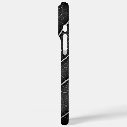 Schwarzweißblatt nah Case-Mate iPhone hülle (Rückseite / Links)