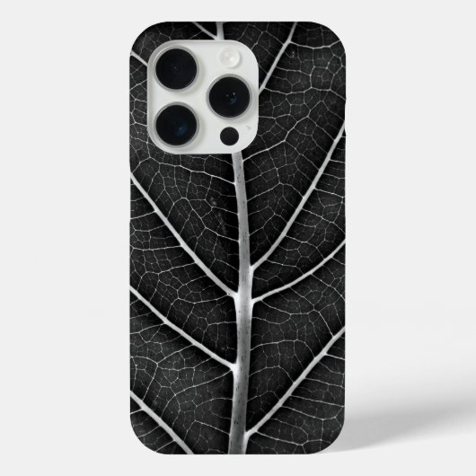 Schwarzweißblatt nah Case-Mate iPhone hülle (Rückseite)