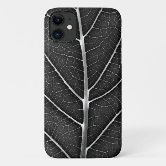Schwarzweißblatt nah Case-Mate iPhone hülle (Rückseite)