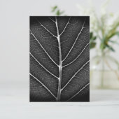 Schwarzweißblatt nah dankeskarte (Stehend Vorderseite)