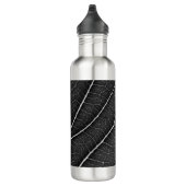 Schwarzweißblatt nah edelstahlflasche (Rechts)