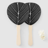 Schwarzweißblatt nah fächer (Vorne und Hinten)