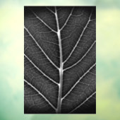 Schwarzweißblatt nah fensteraufkleber (Blatt 3)