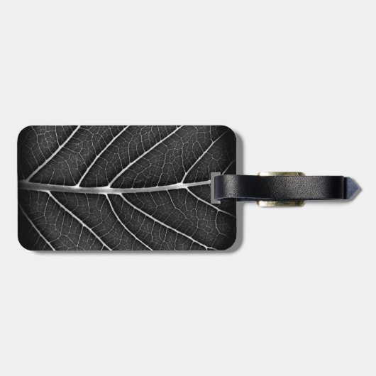 Schwarzweißblatt nah gepäckanhänger (Rückseite horizontal)