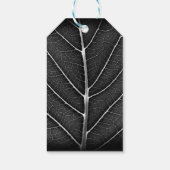 Schwarzweißblatt nah geschenkanhänger (Rückseite)