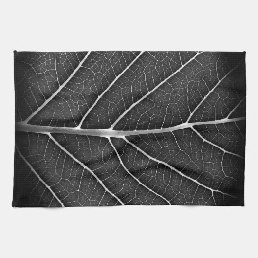 Schwarzweißblatt nah geschirrtuch (Horizontal)