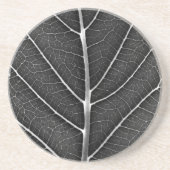 Schwarzweißblatt nah getränkeuntersetzer (Vorne)