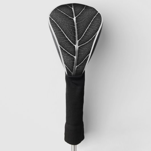 Schwarzweißblatt nah golf headcover (Vorderseite)