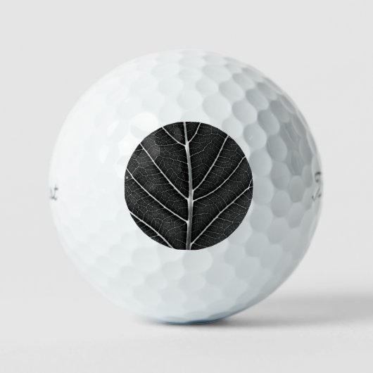 Schwarzweißblatt nah golfball (Vorderseite)