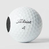 Schwarzweißblatt nah golfball (Logo)