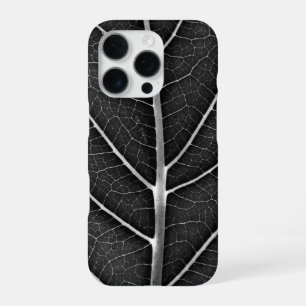 Schwarzweißblatt nah iPhone 16 pro hülle