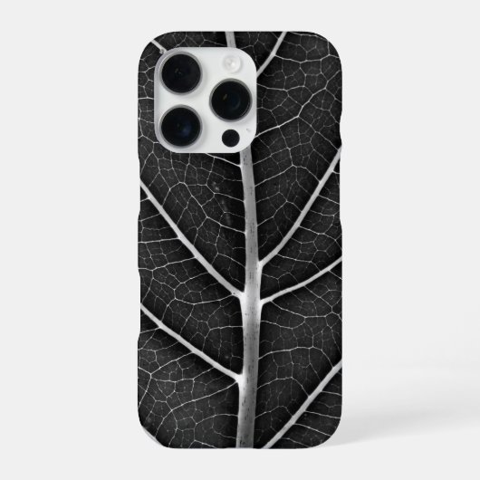 Schwarzweißblatt nah iPhone hülle (Rückseite)