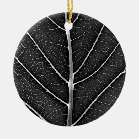 Schwarzweißblatt nah keramik ornament (Vorne)