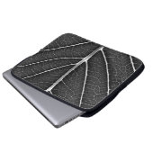 Schwarzweißblatt nah laptopschutzhülle (Vorne Knopf)