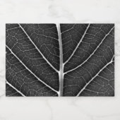 Schwarzweißblatt nah lebensmitteletikett (Einzelnes Label)