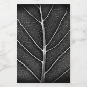 Schwarzweißblatt nah lebensmitteletikett (Einzelnes Label)