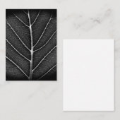 Schwarzweißblatt nah mitteilungskarte (Vorne/Hinten)