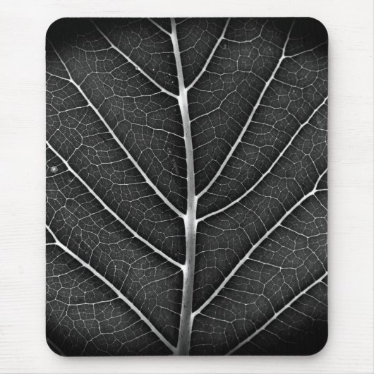 Schwarzweißblatt nah mousepad (Vorne)