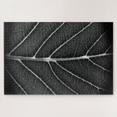 Schwarzweißblatt nah puzzle (Horizontal)