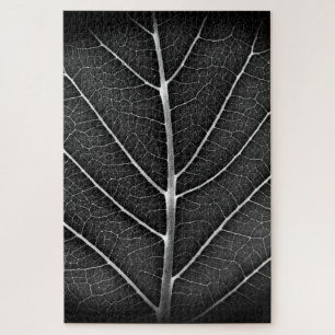 Schwarzweißblatt nah puzzle