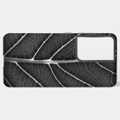 Schwarzweißblatt nah samsung galaxy hülle (Rückseite (Horizontal))