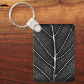 Schwarzweißblatt nah schlüsselanhänger (Vorderseite)