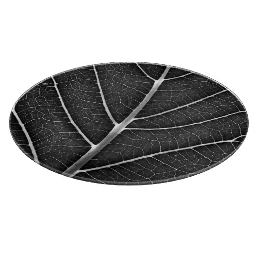 Schwarzweißblatt nah schneidebrett (Ecke)