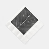 Schwarzweißblatt nah serviette (Ecke)