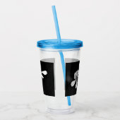 Schwarzweißblumen Acryltrinkbecher (Links)