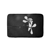 Schwarzweißblumen Badematte (Vorderseite)
