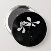 Schwarzweißblumen Button (Vorne & Hinten)