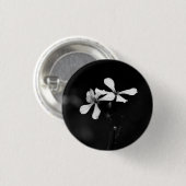 Schwarzweißblumen Button (Vorne & Hinten)