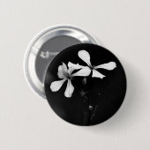 Schwarzweißblumen Button (Vorne & Hinten)