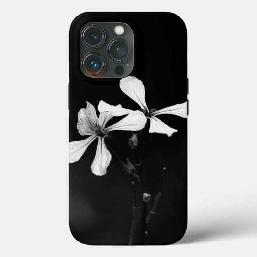 Schwarzweißblumen Case-Mate iPhone Hülle (Rückseite)