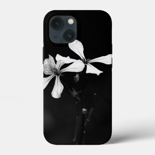 Schwarzweißblumen Case-Mate iPhone Hülle (Rückseite)