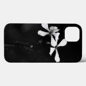 Schwarzweißblumen Case-Mate iPhone Hülle (Rückseite (Horizontal))