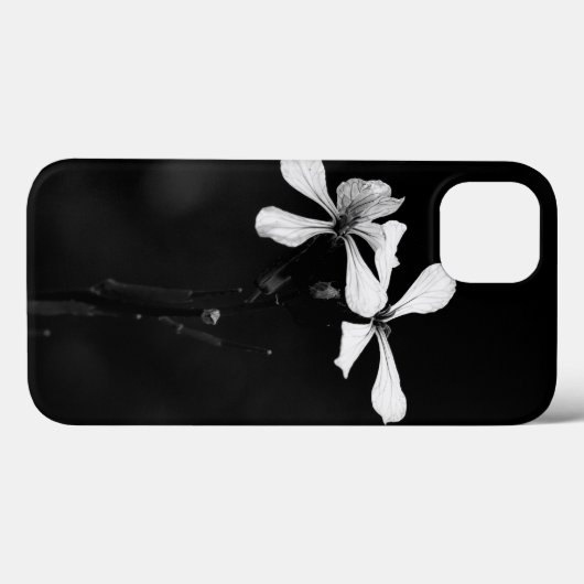 Schwarzweißblumen Case-Mate iPhone Hülle (Rückseite (Horizontal))