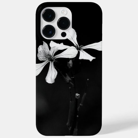 Schwarzweißblumen Case-Mate iPhone Hülle (Rückseite)