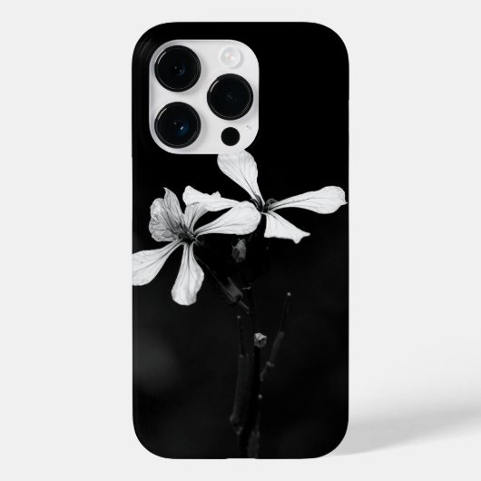 Schwarzweißblumen Case-Mate iPhone Hülle (Rückseite)