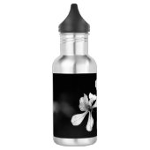 Schwarzweißblumen Edelstahlflasche (Links)