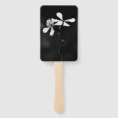 Schwarzweißblumen Fächer (Rückseite)