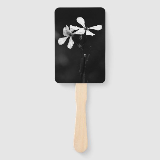 Schwarzweißblumen Fächer (Vorderseite)