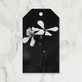 Schwarzweißblumen Geschenkanhänger (Rückseite)