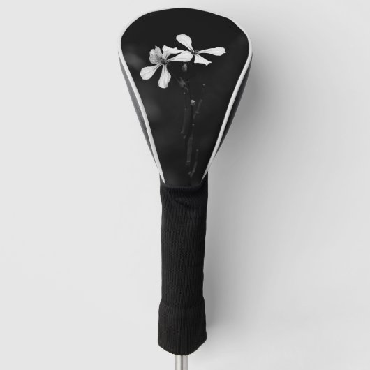 Schwarzweißblumen Golf Headcover (Vorderseite)