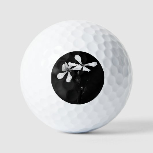 Schwarzweißblumen Golfball (Vorderseite)