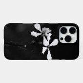 Schwarzweißblumen iPhone Hülle (Rückseite (Horizontal))