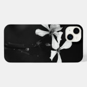 Schwarzweißblumen iPhone Hülle (Rückseite (Horizontal))