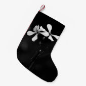 Schwarzweißblumen Kleiner Weihnachtsstrumpf (Vorderansicht (hängend))