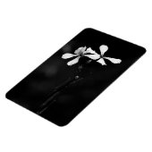 Schwarzweißblumen Magnet (Linke Seite)